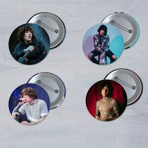 Oliver Sykes Bring Me The Horizon 3 Inch Pinback Button 4 Pack Stocking Stuffer